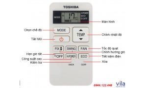 Hướng dẫn sử dụng remote máy lạnh Toshiba bằng hình ảnh chi tiết
